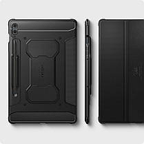 Чохол Spigen для Samsung Galaxy Tab S9 FE+ Plus (12.4") - Rugged Armor PRO, Black (ACS06856), фото 4