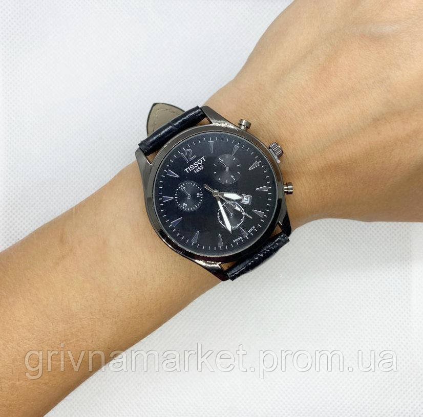 Годинник чоловічий наручний на шкіряному ремінці Clockhouse Чорний (IBW301B1) GM, код: 8153568