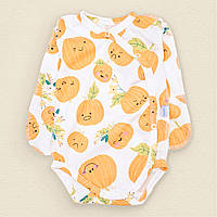 Боді кулір для немовляти Dexter's happy pumpkins 62 см Білий Жовтогарячий (131719069079) NX, код: 8370220