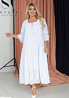 Сукня біла з прошви. Розмір універсальний 50-54