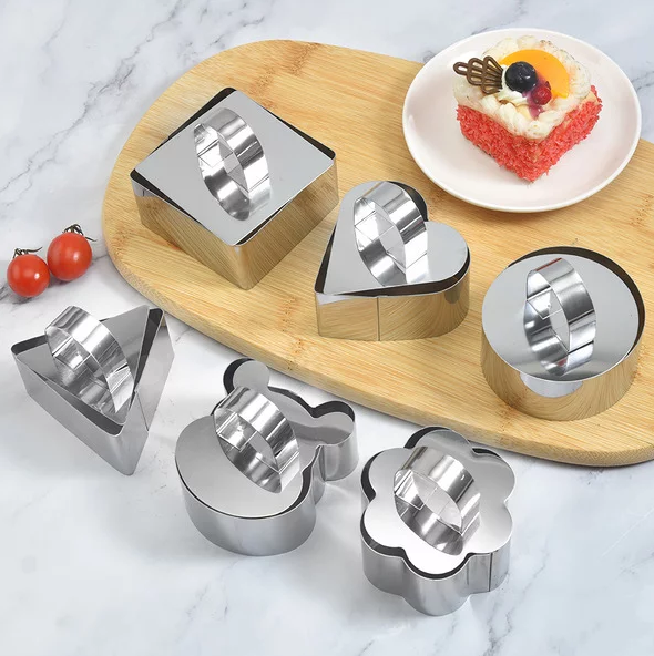 Форма для випічки, форма для салату або форми для десертів із нержавіючої сталі 6 шт, фото 1