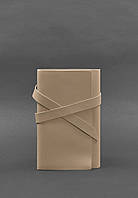 Женский кожаный блокнот (Софт-бук) 1.0 Светло-бежевый BlankNote NX, код: 8132691