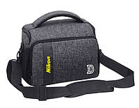 Сумка к фотоаппарату Nikon D + дождевик Серый с черным (IBF058SB1) BM, код: 6552824