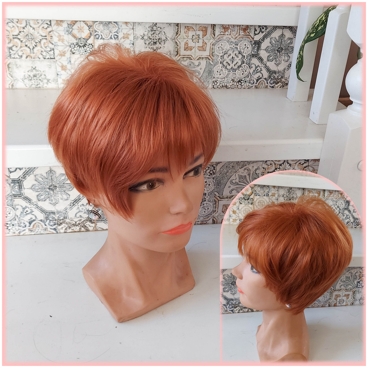 Перука короткий Піксі з термоволокна яскраво-рудий RG 9758-130A, фото 1
