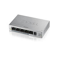 Коммутатор Zyxel GS1005HP (GS1005HP-EU0101F) (1xGE, 4xGE PoE+, max PoE 60W) UL, код: 8303213