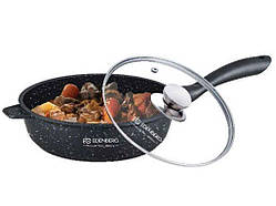 Сковорода гл. з кр. 2.3 л d = 24 см. Мармур EB-3321 ТМ EDENBERG Solmir