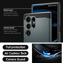 Чохол Spigen для Samsung Galaxy S24 Ultra - Tough Armor, Abyss Green (ACS07302), фото 5