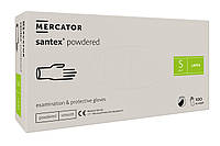 Перчатки латексные Mercator Medical Santex Powdered S Кремовые 100 шт (00-00000009) QT, код: 8246384