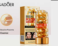 Омолоджувальна та зволожувальна сироватка для обличчя з плацентою SADOER, 30шт (0368)