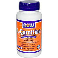 Карнитин NOW Foods L-Carnitine 250 mg 60 Caps UD, код: 7518409