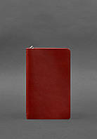 Кожаный блокнот (софт-бук) 8.0 на резинке красный краст BlankNote EJ, код: 8132895