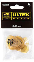 Медиаторы Dunlop 433P2.0 Ultex Sharp Player's Pack 2.0 mm (6 шт.) DH, код: 6555587
