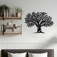 Деревянный декор для дома, интерьерная картина на стену "Дерево жизни", декоративное панно 25x18 см