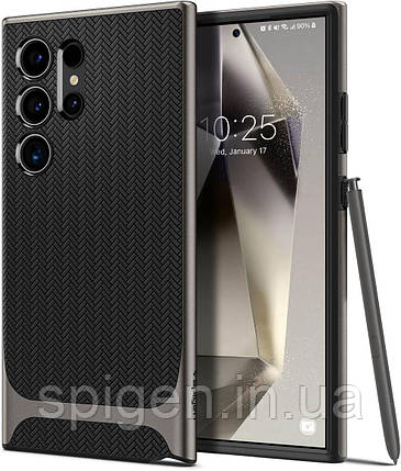 Чохол Spigen для Samsung Galaxy S24 Ultra - Neo Hybrid, Gunmetal (ACS07305), фото 1