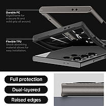Чохол Spigen для Samsung Galaxy S24 Ultra - Neo Hybrid, Gunmetal (ACS07305), фото 6