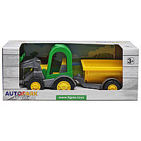 Трактор-багги с ковшом и желтым прицепом Wader (39349) TN, код: 8342905