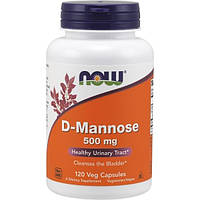 Урологический препарат NOW Foods D-Mannose 500 mg 120 Veg Caps FG, код: 7518338