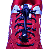 Шнурки для взуття із затяжкою, універсальні, еластичні 2Life дві пари в комплекті Чорний (n-5 SC, код: 1672171, фото 5