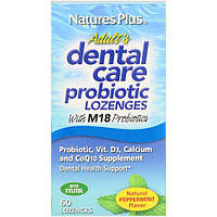 Пробиотик Nature's Plus Adult's Dental Care Probiotic 60 Lozenges Natural Peppermint Flavor N TR, код: 7518052