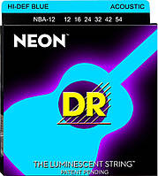 Струны для акустической гитары DR NBA-12 Hi-Def Neon Blue K3 Coated Medium Acoustic Guitar St ET, код: 2656642