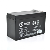 Аккумуляторная батарея AGM EuroPower EP12-7.2F2 12V 7.2Ah TP, код: 7397182
