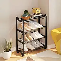 Напольная полка для обуви на 4 яруса Shoe rack Черный SN27