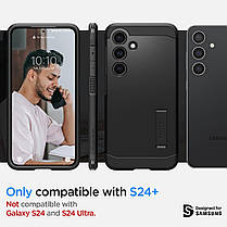 Чохол Spigen для Samsung Galaxy S24 Plus - Tough Armor, Black (ACS07332), фото 3