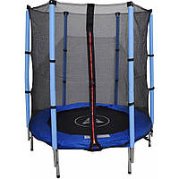 Батут Atleto 140 см з сіткою синій