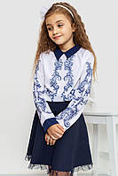 Блуза для девочек нарядная сине-белый 172R026 Ager 134 BM, код: 8236428
