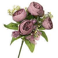 Цветочный букет из роз, фиолетовый 30 см
