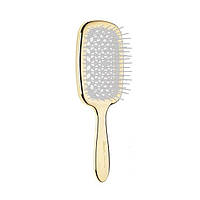 Гребінець для волосся Janeke Superbrush LUX золотистий з білим UL, код: 8289782