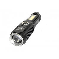 Карманный фонарик ручной Mountain WOLF Q1 micro USB COB Зум АКБ c магнитом MP, код: 7706423