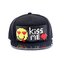 Кепка-конструктор BricksCap Kiss me L XL (56 - 60 см) от 10 лет Черный (1000102-L XL) BM, код: 1877114