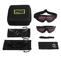 Защитные очки и маска 2 в 1 тактические Oakley Si Ballistic M Frame black SB, код: 8447050