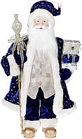 Новогодняя фигурка Санта с посохом 60см (мягкая игрушка), синий с шампанью Bona DP73704 BK, код: 6675266