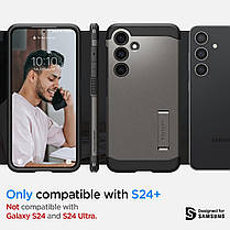 Чохол Spigen для Samsung Galaxy S24 Plus - Tough Armor, Gunmetal (ACS07333), фото 3