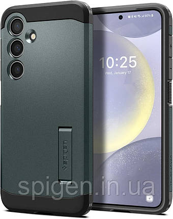 Чохол Spigen для Samsung Galaxy S24 Plus - Tough Armor, Abyss Green (ACS07334), фото 1
