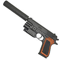 Детский игрушечный пистолет Bambi SM729+SP3F на пульках PZ, код: 8238218
