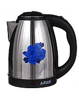 Электрический чайник A-Plus Цветок 2000 Вт 2 л Серебристый (AP-1690-1) BB, код: 7605185