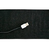 Электрическая грелка черная от USB войлочная электрогрелка для тела 40х12 см