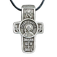 Крест нательный посеребренный Silvering Георгий Святой Великомученик Георгий Победоносец 3х1, UP, код: 6838729