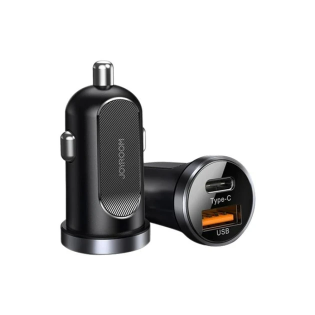 Автомобільний зарядний пристрій Joyroom 30 W PD+QC3.0 Black (C-A08)