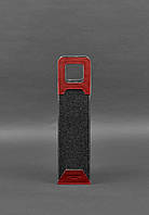 Чехол для вина 1.0 из фетра с кожаными вставками красный Краст BlankNote TV, код: 8132815