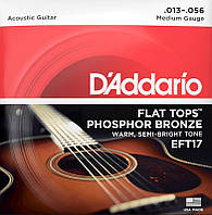 Струны для акустической гитары D'Addario EFT17 Phosphor Bronze Flat Tops Medium Acoustic Guit ET, код: 2656744