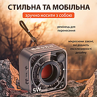 Колонка блютуз портативная мини динамик 5 Вт с Bluetooth аккумуляторная / TF-карта Синий