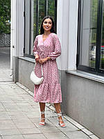 Романтическое летнее платье в ретро стиле с шнурочком по талии, норма и батал большие размеры