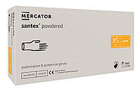 Перчатки латексные Mercator Medical Santex Powdered XS Кремовые 100 шт (00-00000056) NB, код: 8246383