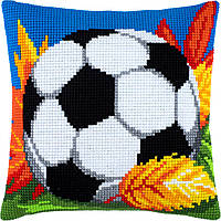 Набір для вишивання декоративної подушки Чарівниця Футбольний м яч 40×40 см Z-36 ES, код: 7243376