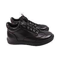 Ботинки мужские Clemento черные натуральная кожа 70-24ZHS 45 TO, код: 8333514