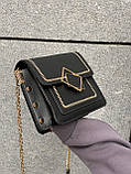 Жіноча сумка 8504 крос-боді чорна, фото 5